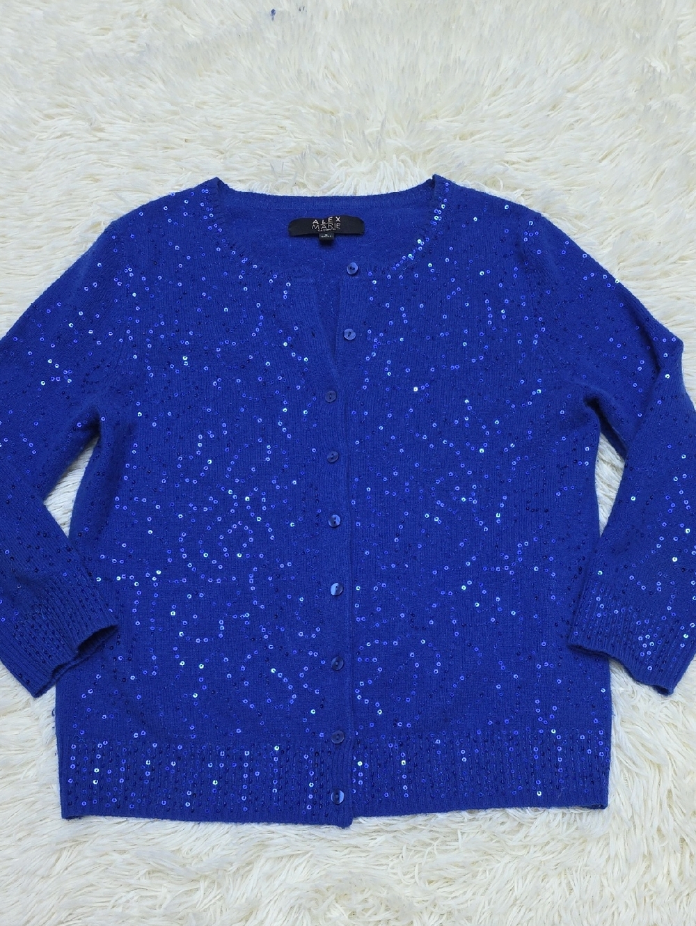 Alex Marie Royal Blue Sequin Cashmere